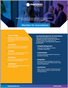 Meridian LMS for Associations Brochure Meridian LMS for Associations Brochure